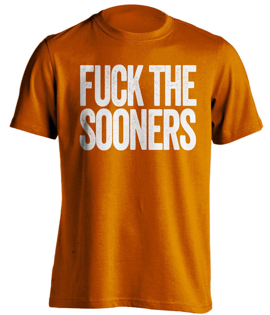 fuck the sooners texas longhorns orange tshirt