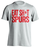 EAT SH*T SPURS Arsenal FC white Shirt