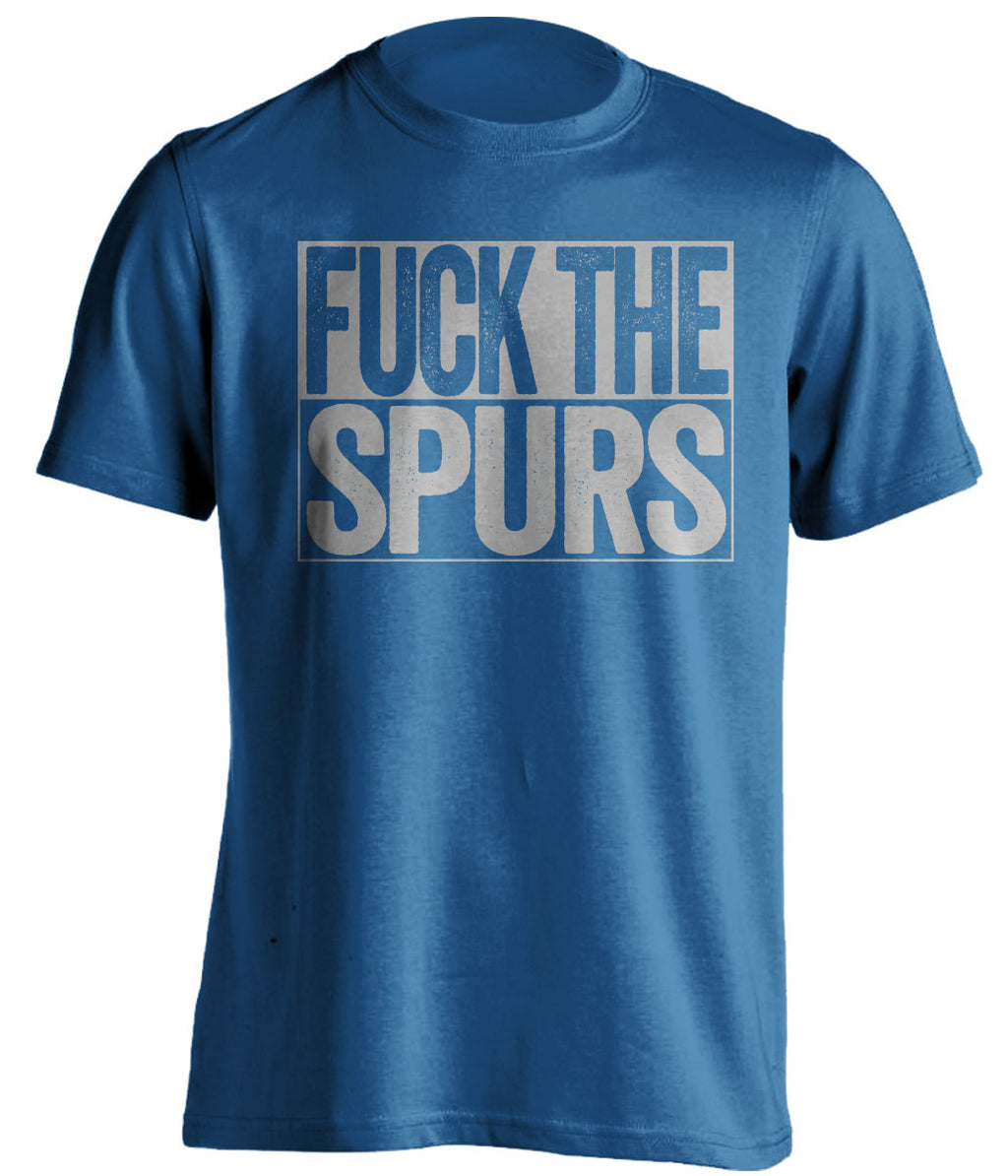 fuck the spurs dallas mavericks blue shirt