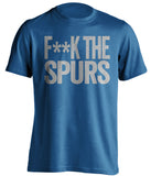 f**k the spurs dallas mavericks blue tshirt
