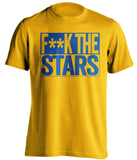 F**K THE STARS St Louis Blues gold TShirt