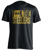 f**k the steelers baltimore ravens black shirt