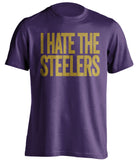 i hate the steelers baltimore ravens purple tshirt