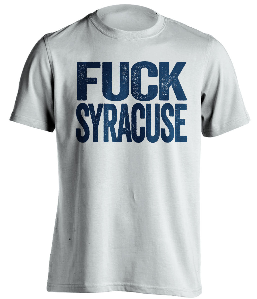 fuck syracuse georgetown hoyas white tshirt
