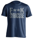 f**k syracuse uconn huskies blue tshirt