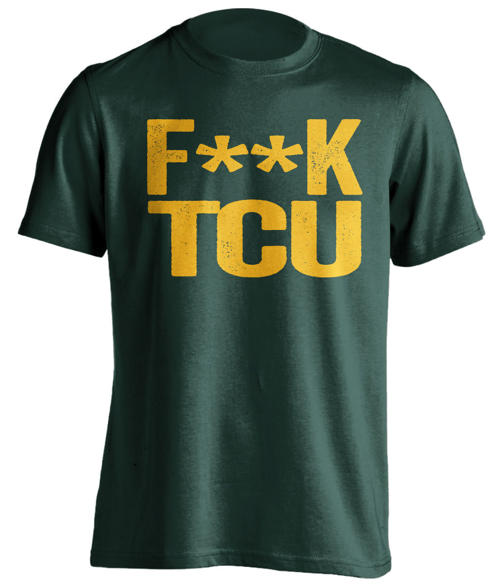 f**k tcu baylor bears white tshirt