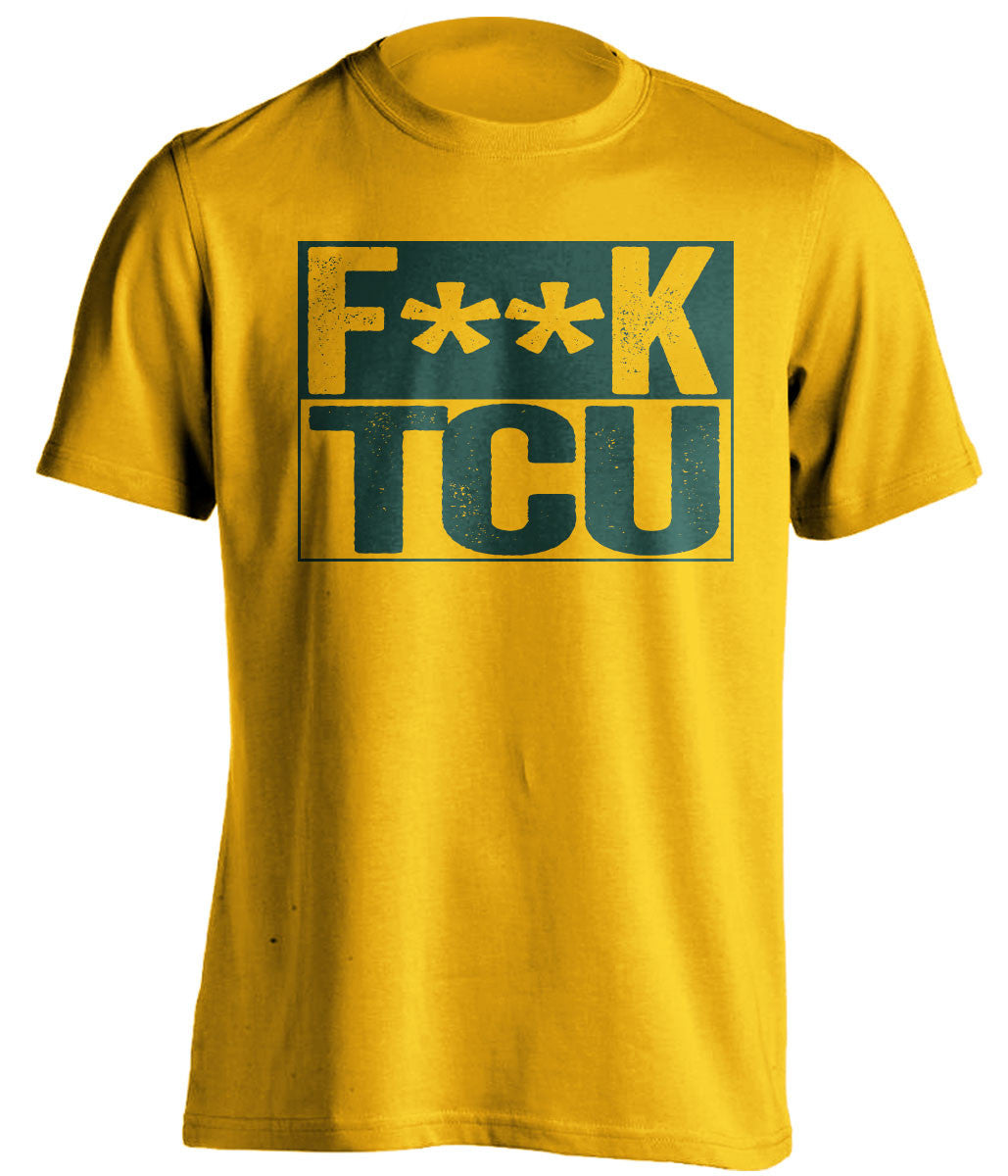 f**k tcu baylor bears gold shirt
