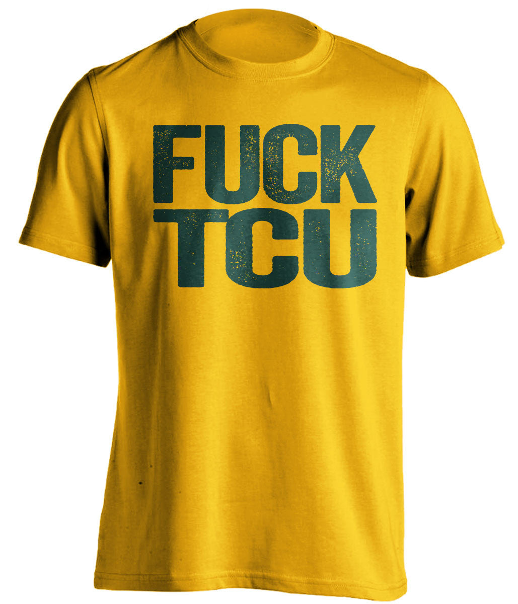 fuck tcu baylor bears gold tshirt