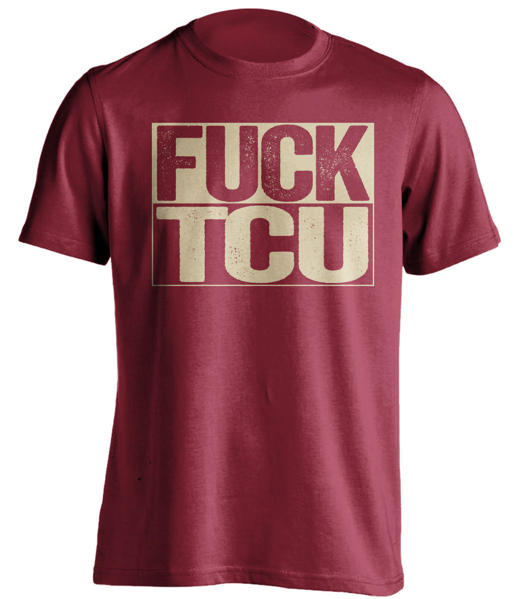 FUCK TCU Oklahoma Sooners red TShirt