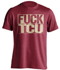 FUCK TCU Oklahoma Sooners red TShirt