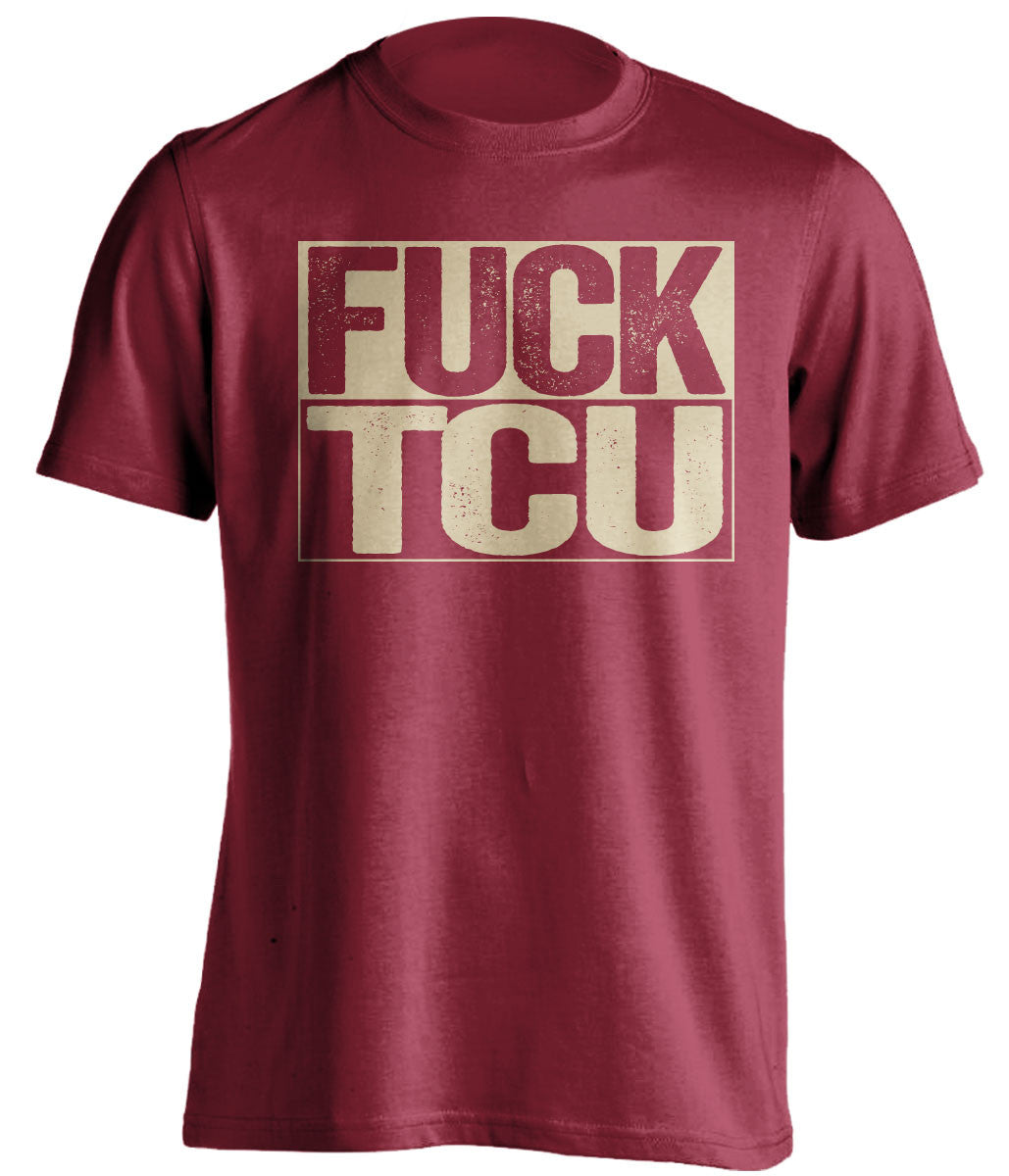 FUCK TCU Oklahoma Sooners red TShirt
