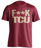 F**K TCU Oklahoma Sooners red Shirt