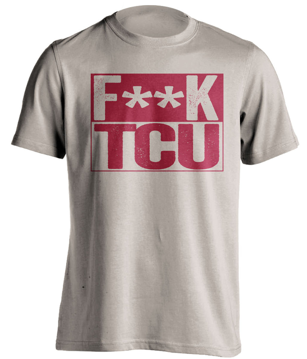 F**K TCU Oklahoma Sooners cream TShirt