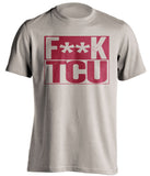F**K TCU Oklahoma Sooners cream TShirt