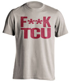 F**K TCU Oklahoma Sooners cream Shirt