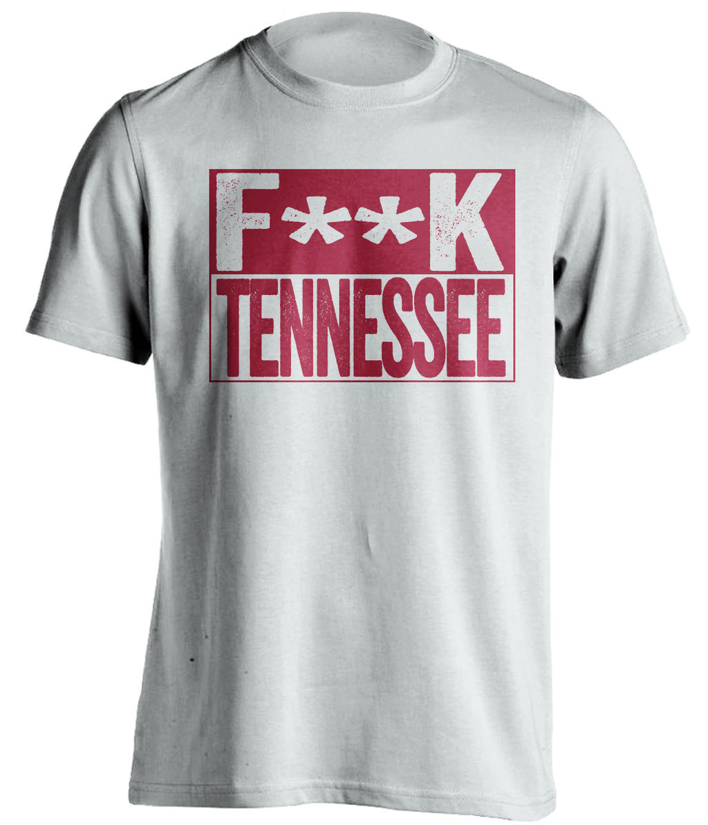 f**k tennessee alabama crimson tide white shirt