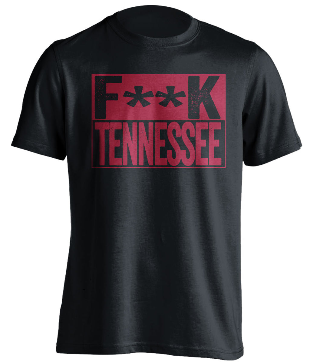f**k tennessee alabama crimson tide black shirt