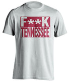 f**k tennessee alabama crimson tide white shirt