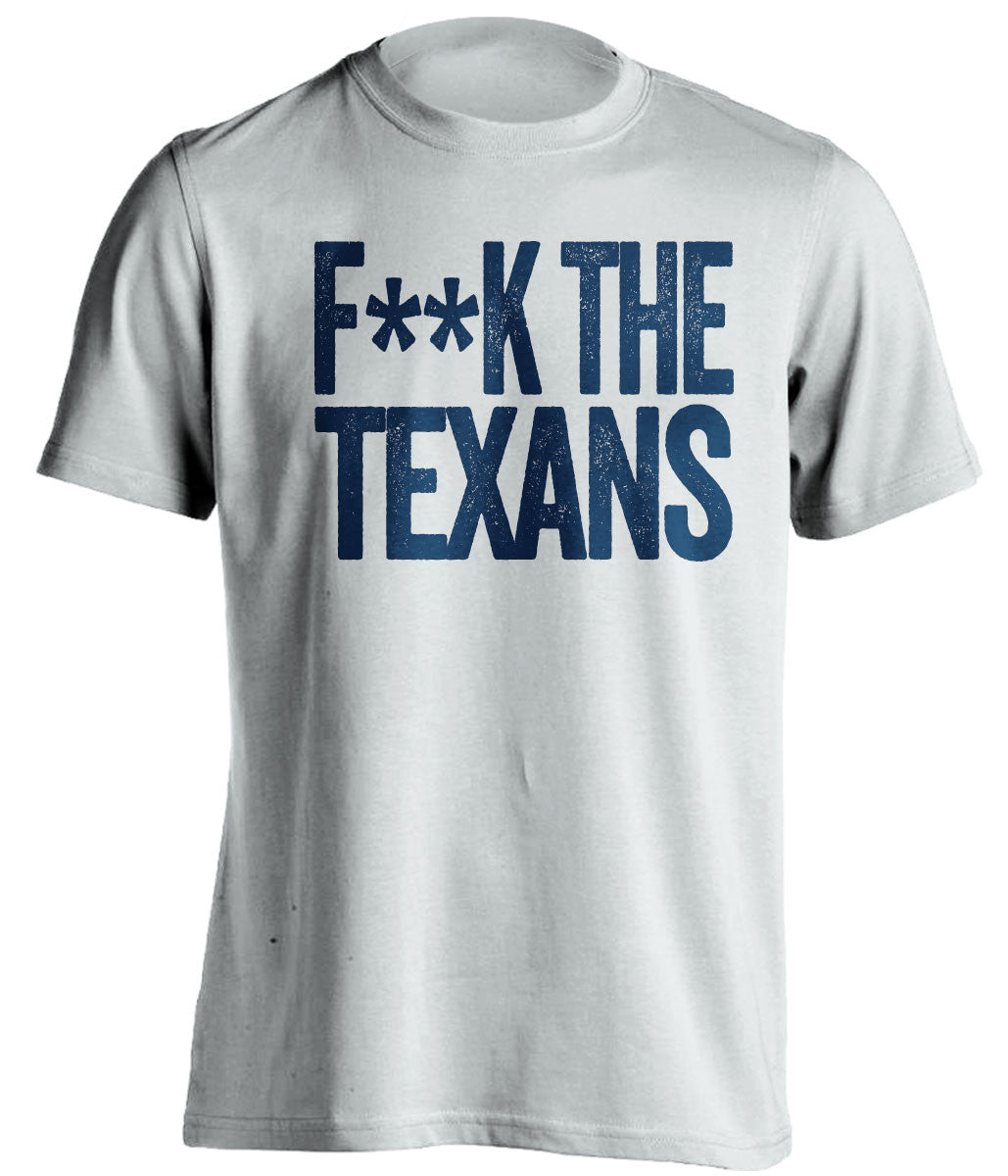f**k the texans dallas cowboys white tshirt