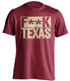 f**k texas oklahoma sooners red shirt