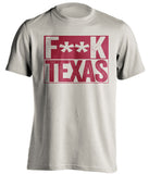 f**k texas oklahoma sooners cream shirt