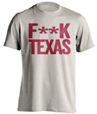 f**k texas oklahoma sooners cream tshirt