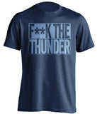 f**k the thunder memphis grizzlies navy shirt