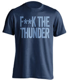 f**k the thunder memphis grizzlies navy tshirt
