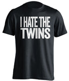 i hate the twins chicago white sox black tshirt