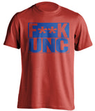 f**k unc kansas jayhawks red shirt