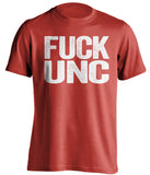 fuck unc nc state wolfpack red tshirt