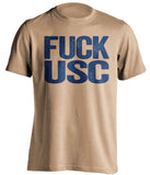 fuck usc notre dame irish gold tshirt