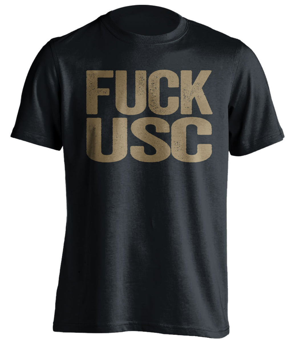 fuck usc notre dame irish black tshirt