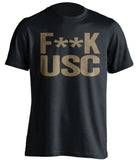 f**k usc notre dame irish black tshirt