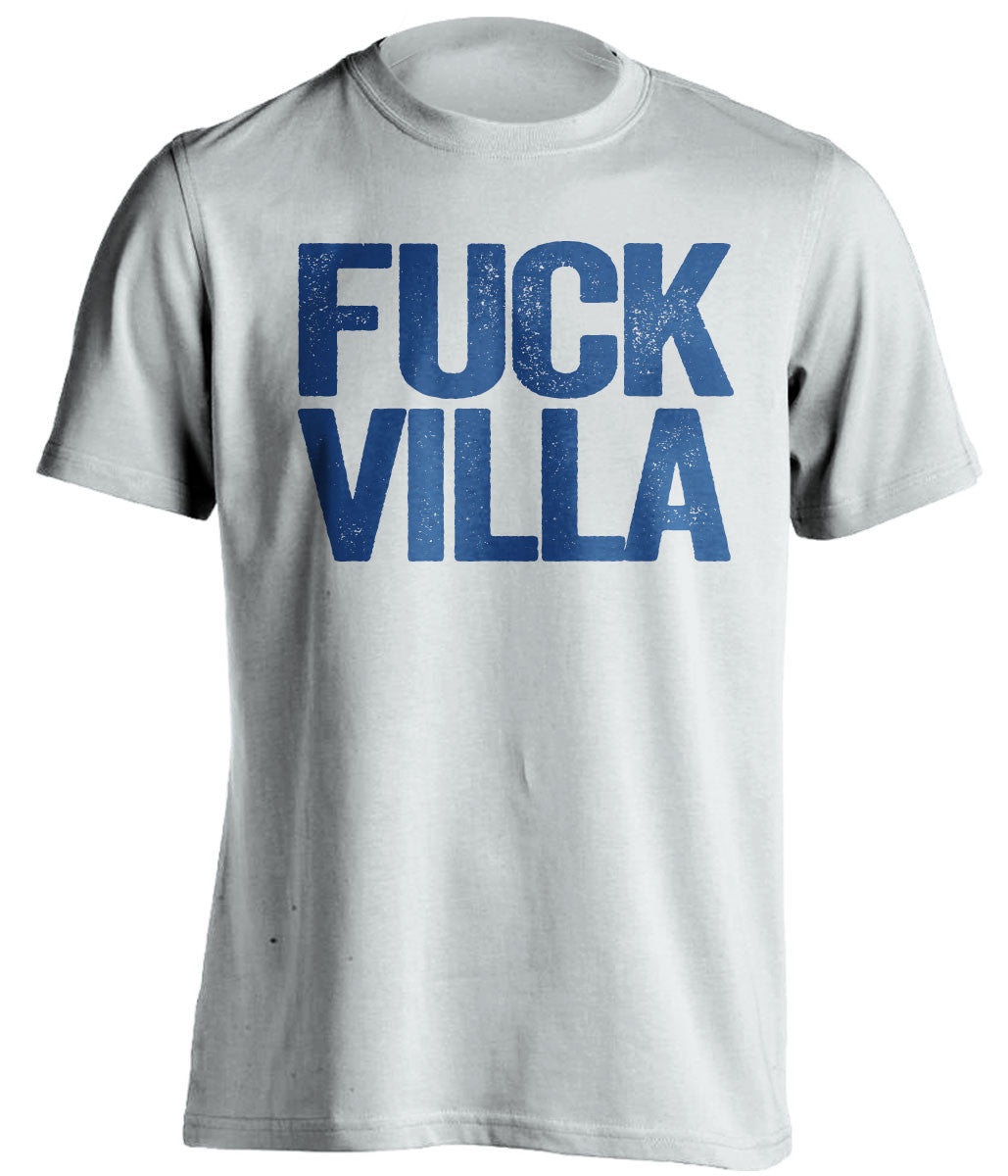 FUCK VILLA Birmingham City FC Blues white Shirt