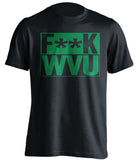f**k wvu marshall thundering herd black shirt
