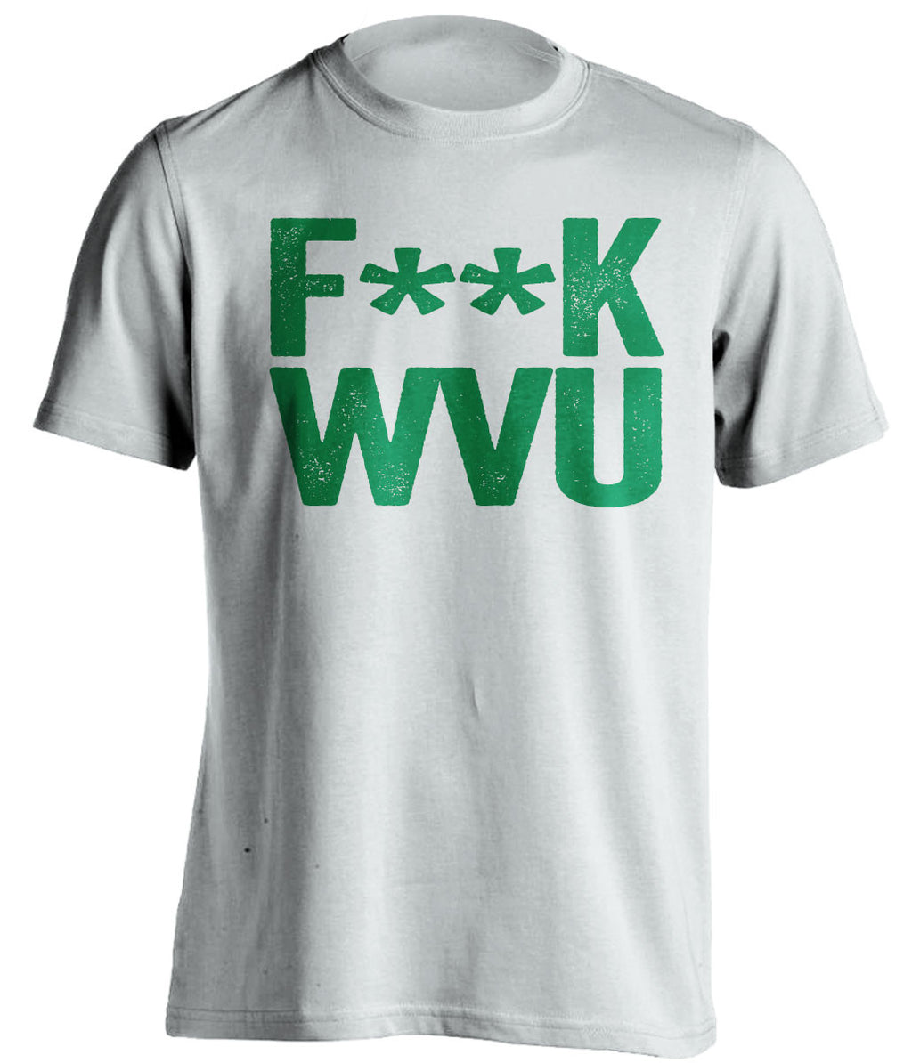 f**k wvu marshall thundering herd white tshirt