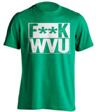 f**k wvu marshall thundering herd green shirt