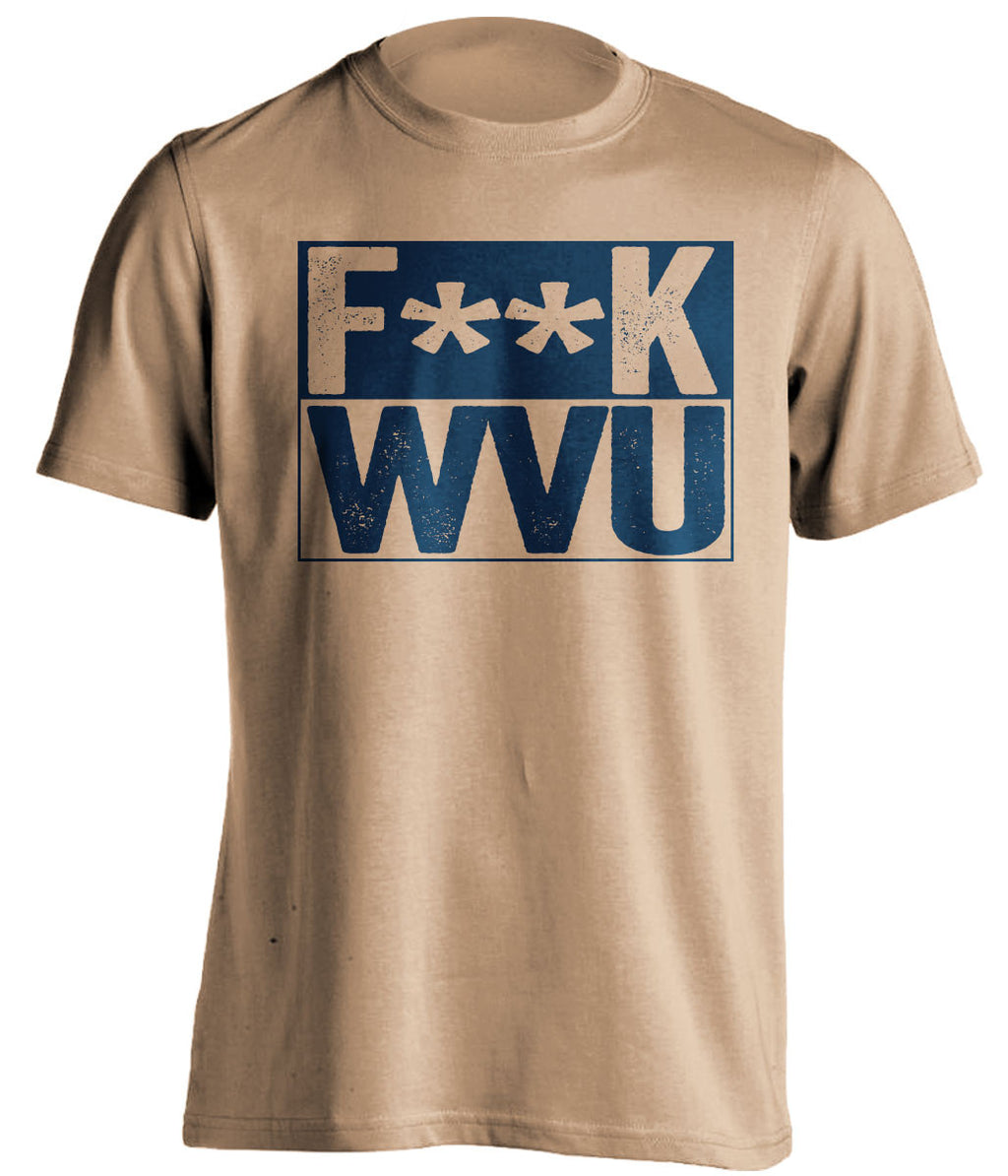 FUCK WVU - Pittsburgh Panthers Fan T-Shirt - Box Design - Beef Shirts