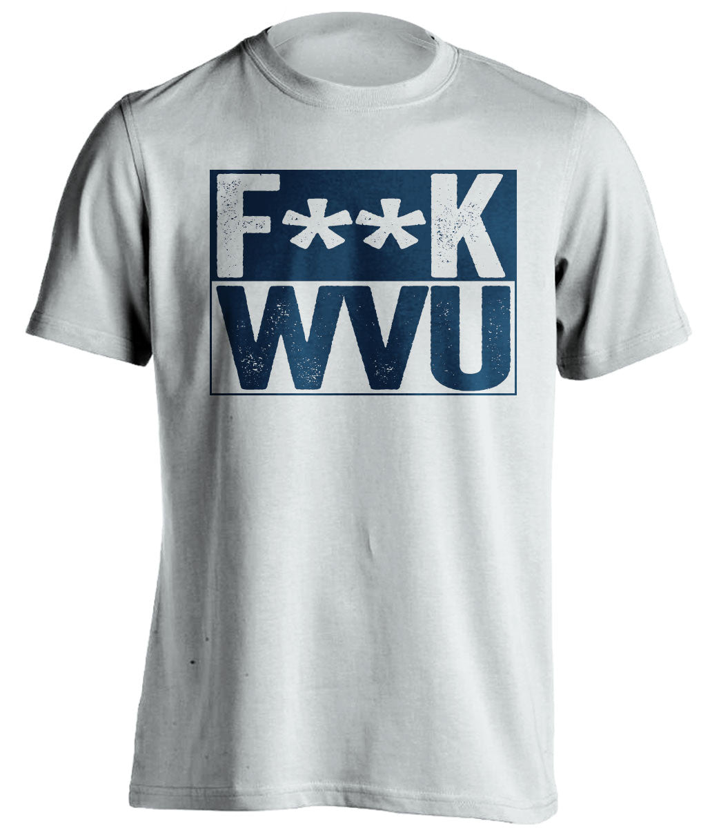 f**k wvu pitt panthers white shirt