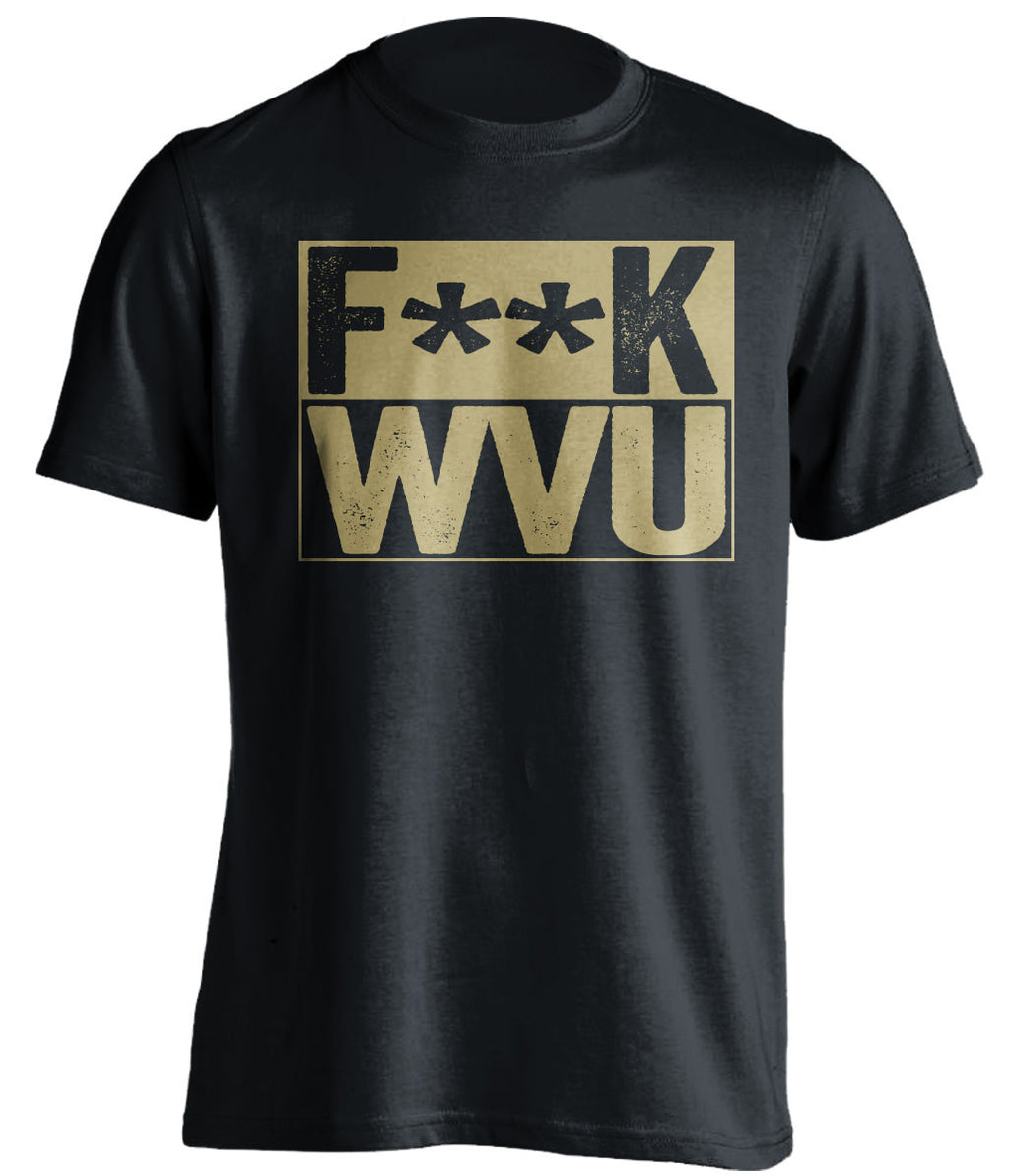f**k wvu pitt panthers black shirt