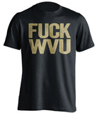 fuck wvu pitt panthers black tshirt