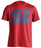 i hate the warriors la clippers red tshirt