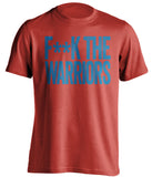 f**k the warriors los angeles clippers red tshirt