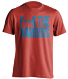 f**k the warriors los angeles clippers red tshirt