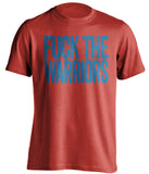 fuck the warriors los angeles clippers red tshirt