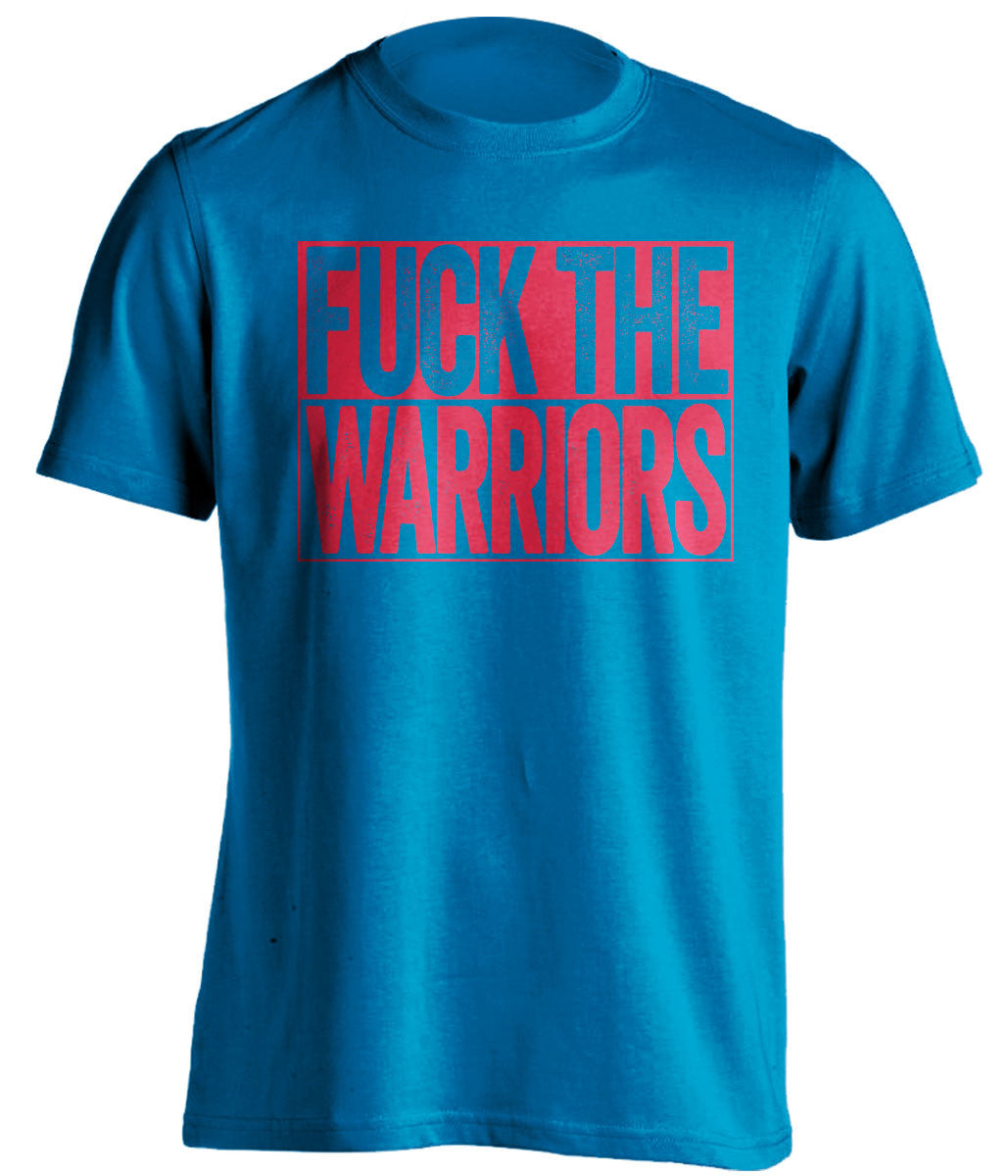 fuck the warriors los angeles clippers blue shirt