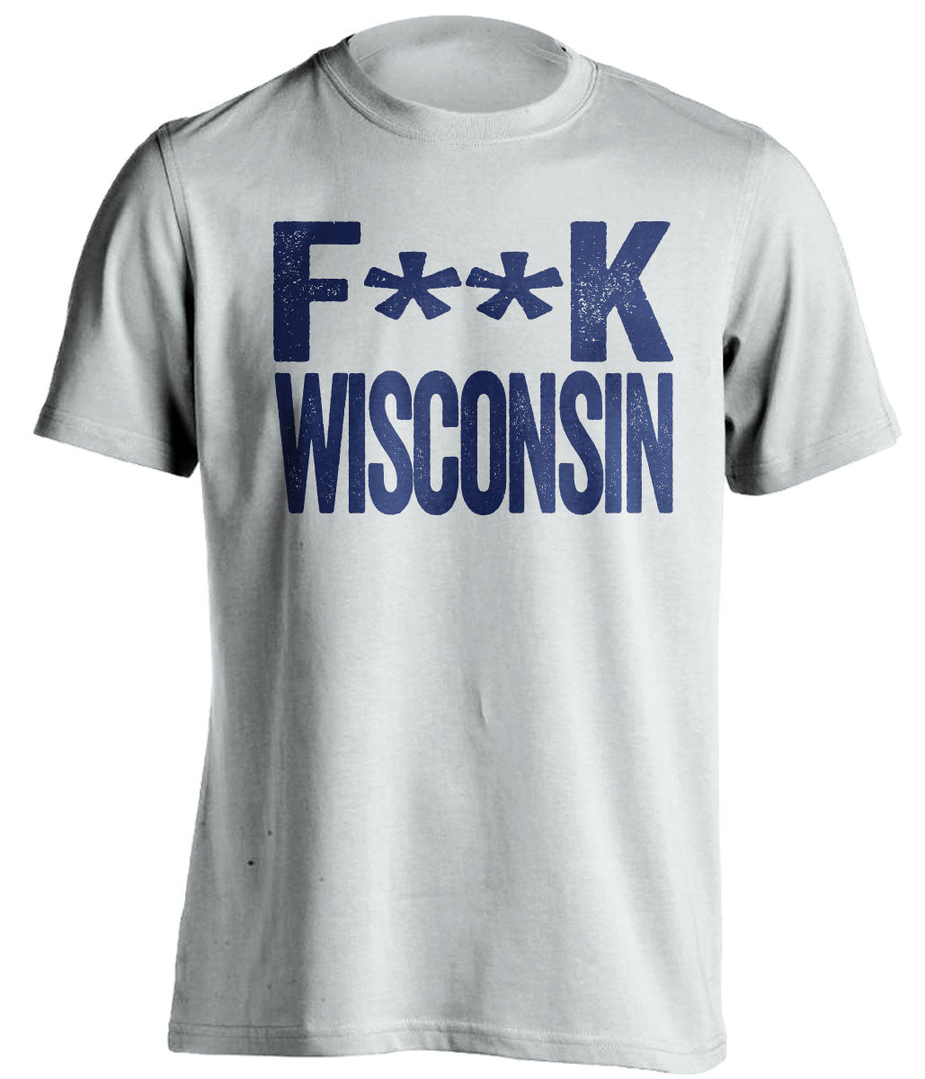 f**k wisconsin marquette eagles white tshirt
