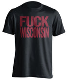 fuck wisconsin minnesota gophers black tshirt