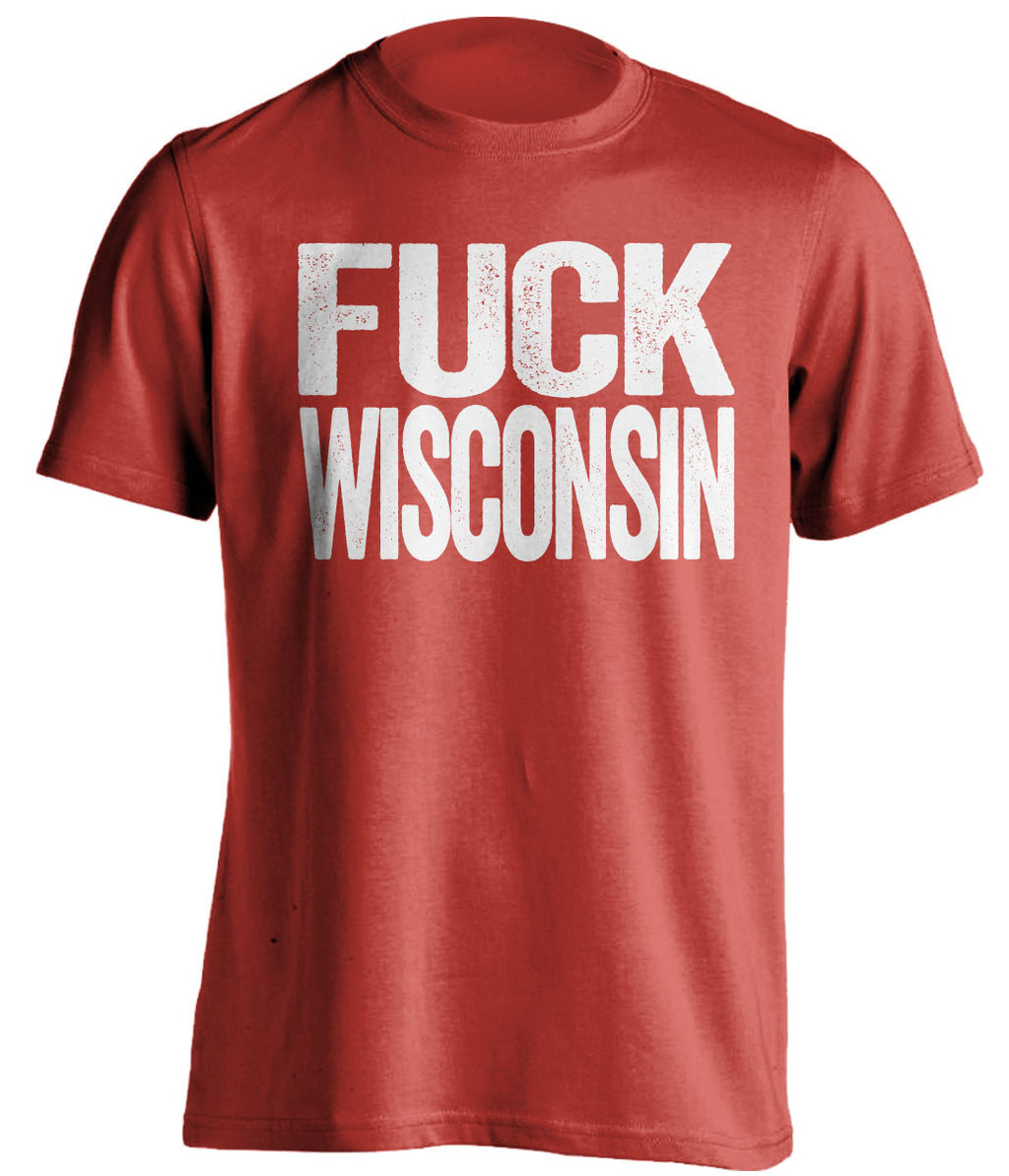 fuck wisconsin nebraska huskers red tshirt